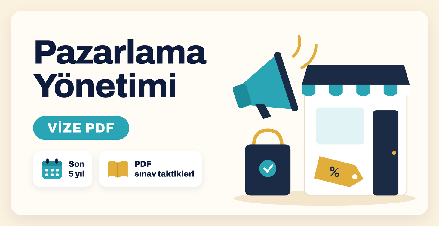 Pazarlama Yönetimi sınav taktikleri PDF kapağı
