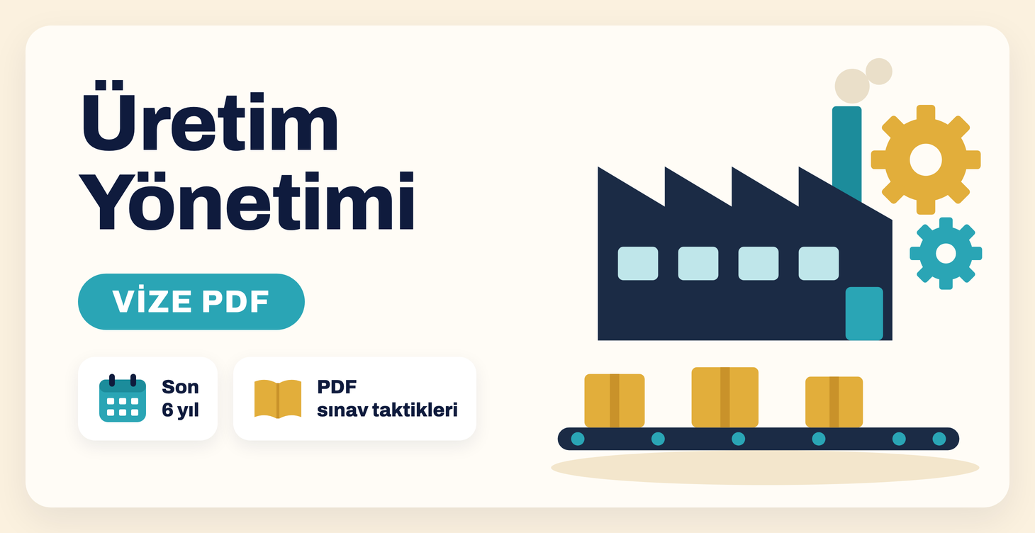 Üretim Yönetimi sınav taktikleri PDF kapağı
